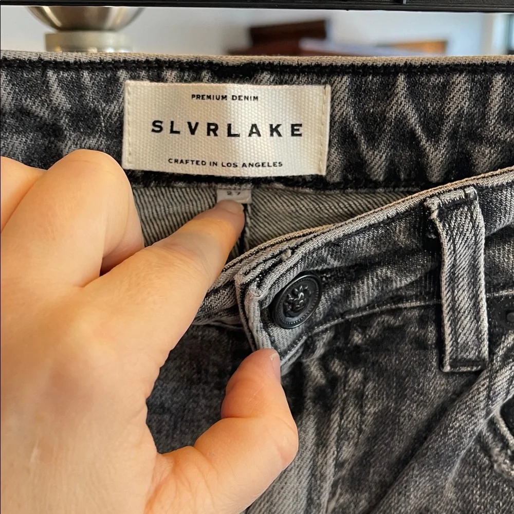 SLVRLAKE Lou Lou High Rise Straight Jeans – Edge of Town Wash, Size 27 (NWT)